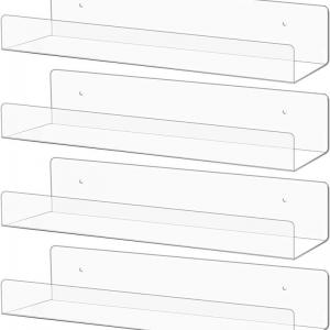 Custom Acrylic Floating Shelves Display Ledge Wall Mounted Storage Shelf