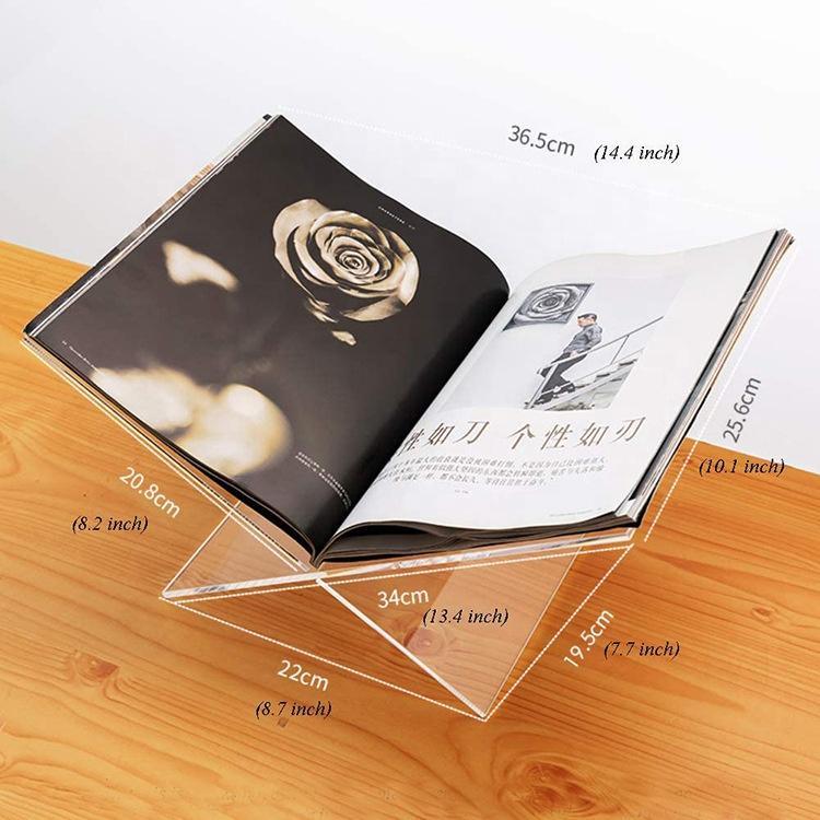 Custom Personalized Latest Design Desktop Clear Acrylic Open Book Stand