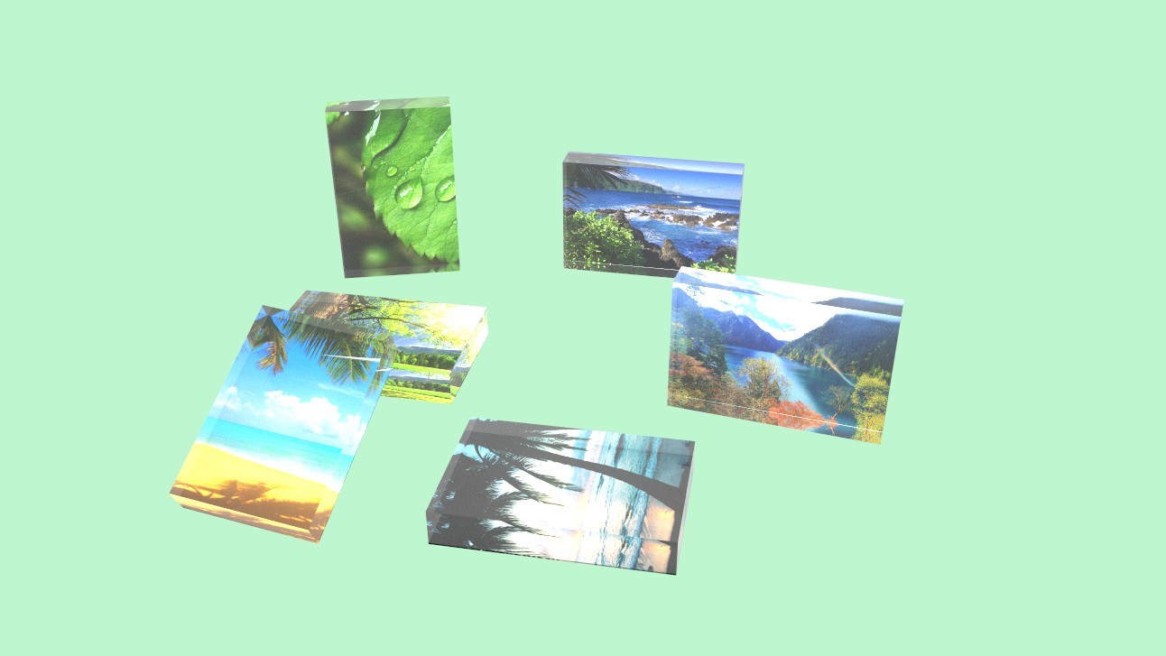 Customize Multi Color UV Printed Plexiglass Block