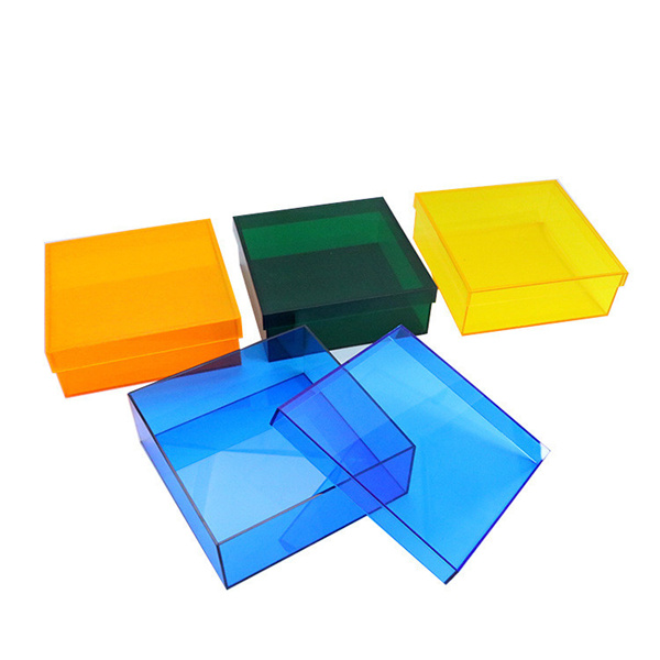 Translucent Color Gift Packaging Drop Front Acrylic Shoe Storage Display Box