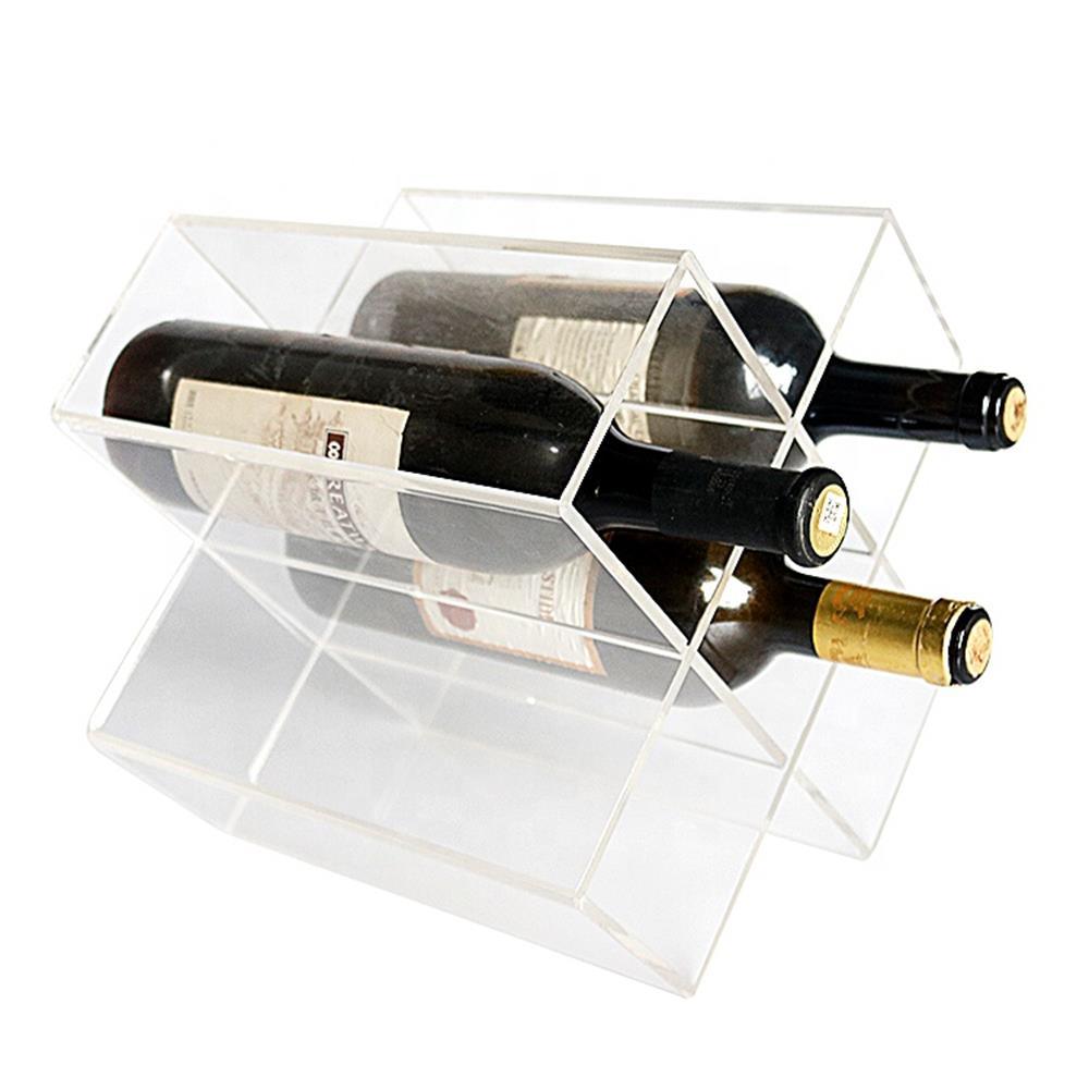 Custom Acrylic Wine Bottles Display Acrylic Display Crossed with 6 Wine Shelves