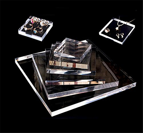 Clear Acrylic Jewelry Display Block for Ring Necklace Bracelet Watch