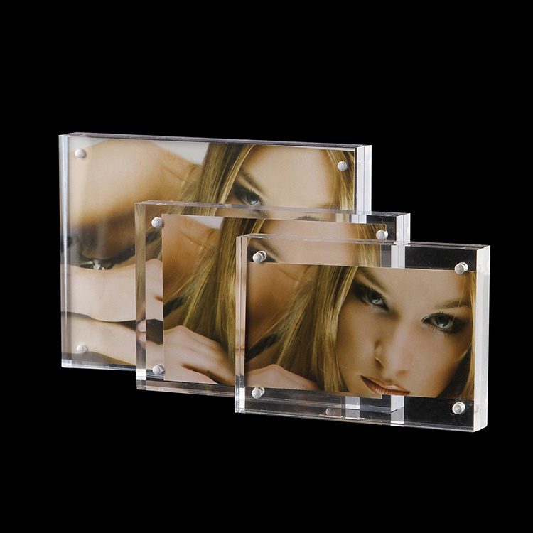 Double Sided Magnet Acrylic Photo Frame for Art Gallery