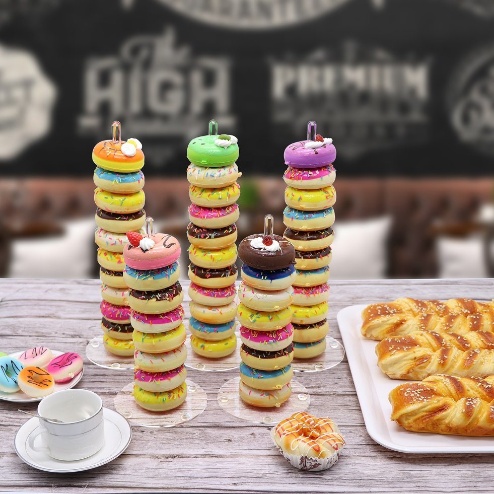 Custom Clear Acrylic Dessert Stand Donut Filler Tray Holder Rack for Display Acrylic Donut Holder
