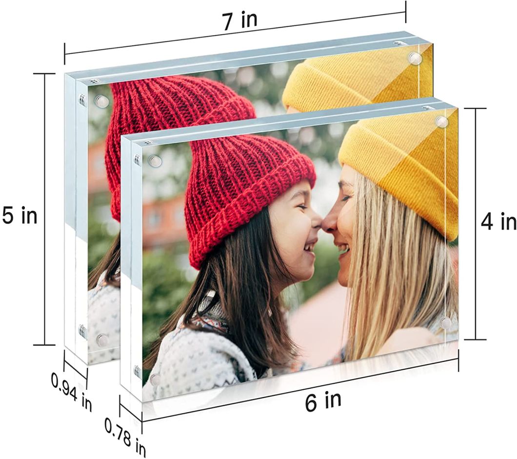 Free Standing Desktop Display Stand Acrylic Photo Frame