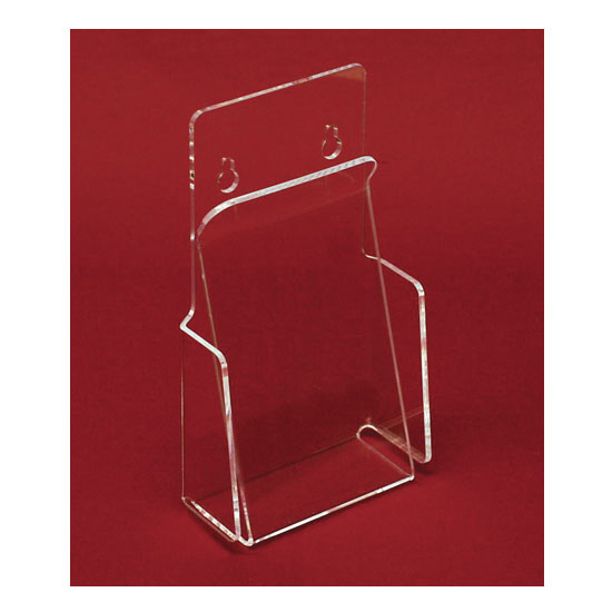 Hold-Down Wallmount Brochure Holder w/Sides