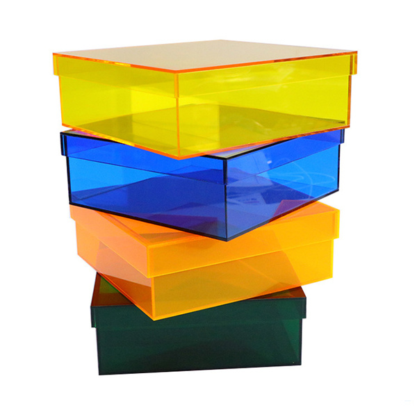 Translucent Color Gift Packaging Drop Front Acrylic Shoe Storage Display Box
