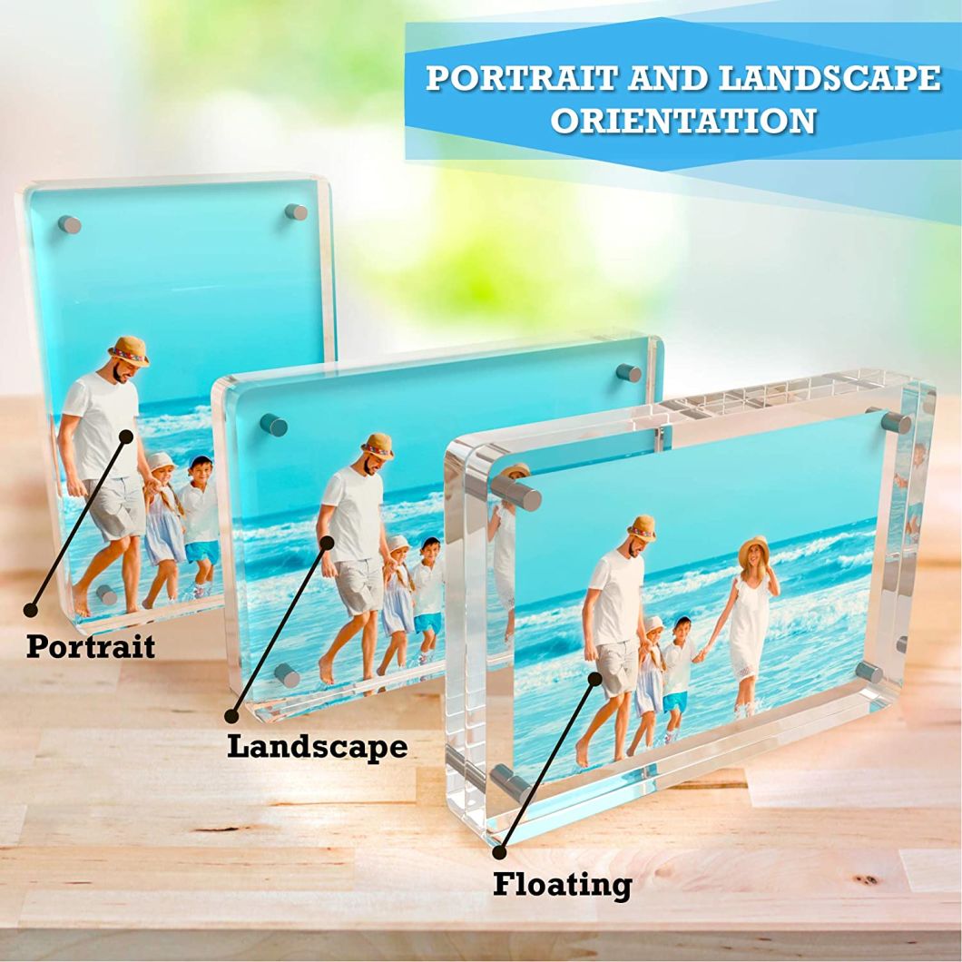 Double Sided Picture Frame - Magnetic Acrylic Frame