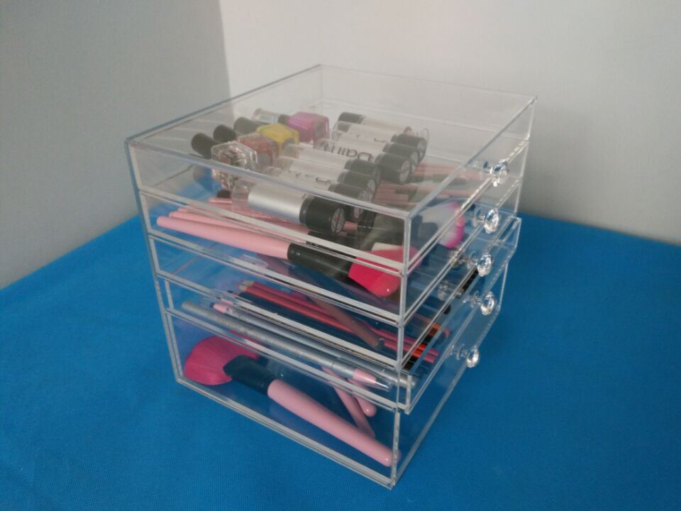 Deluxe Acrylic Cosmetics Makeup and Jewelry Storage Case