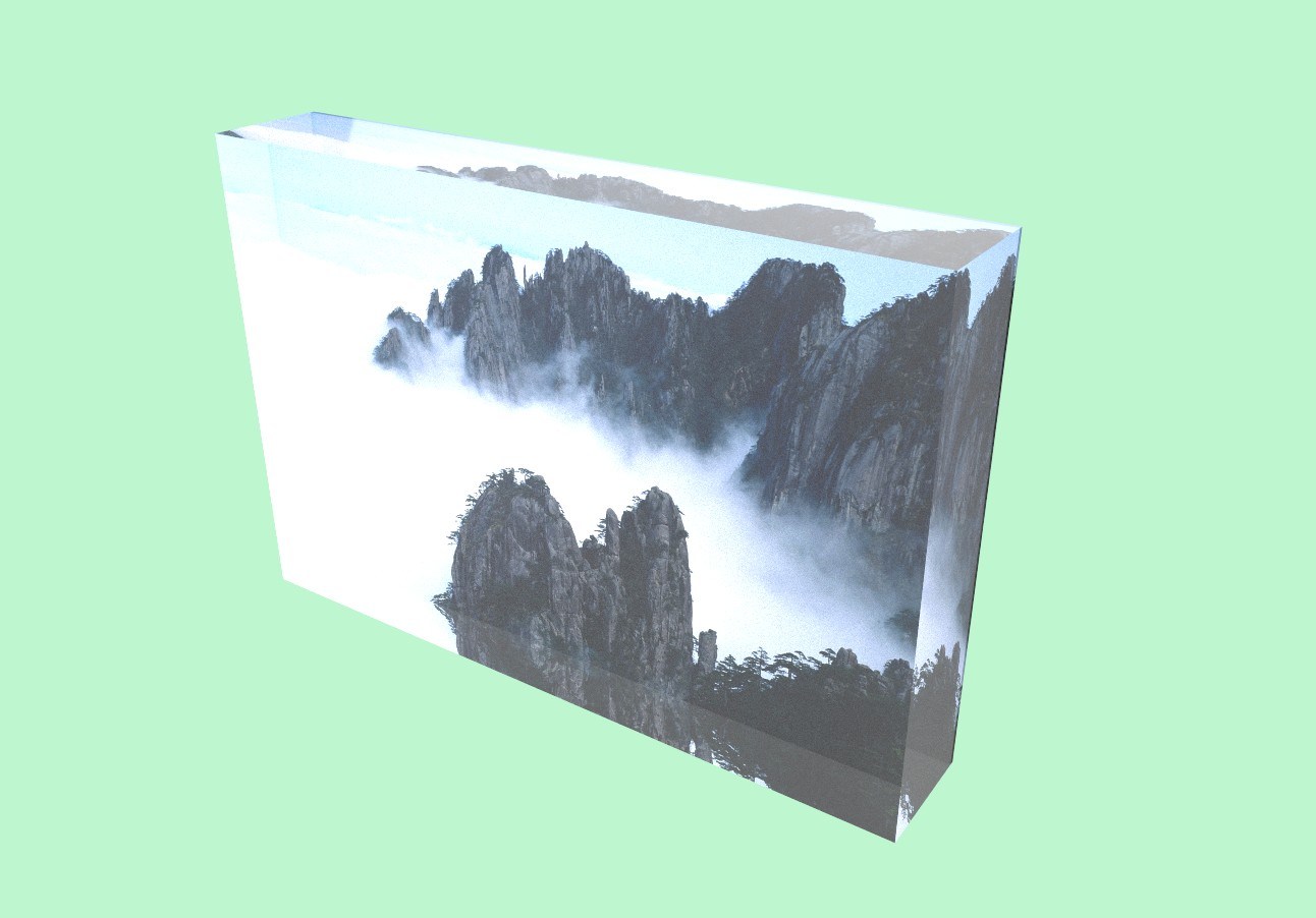 Customize Multi Color UV Printed Plexiglass Cube
