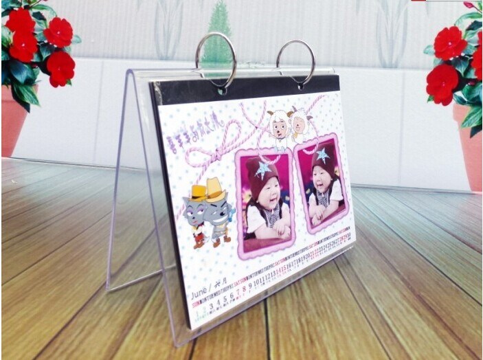 V Shape Desktop Calendar Stands, Acrylic Calendar Display