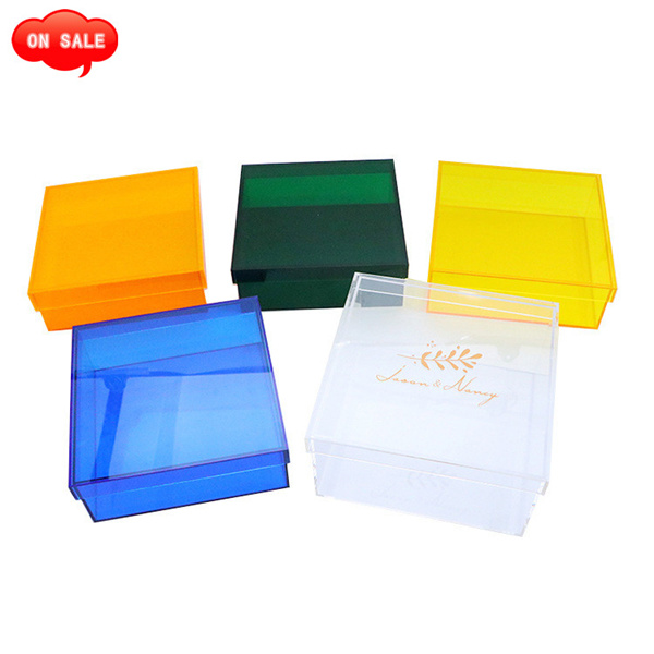 Translucent Color Gift Packaging Drop Front Acrylic Shoe Storage Display Box