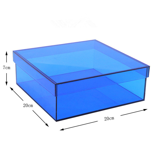Translucent Color Gift Packaging Drop Front Acrylic Shoe Storage Display Box