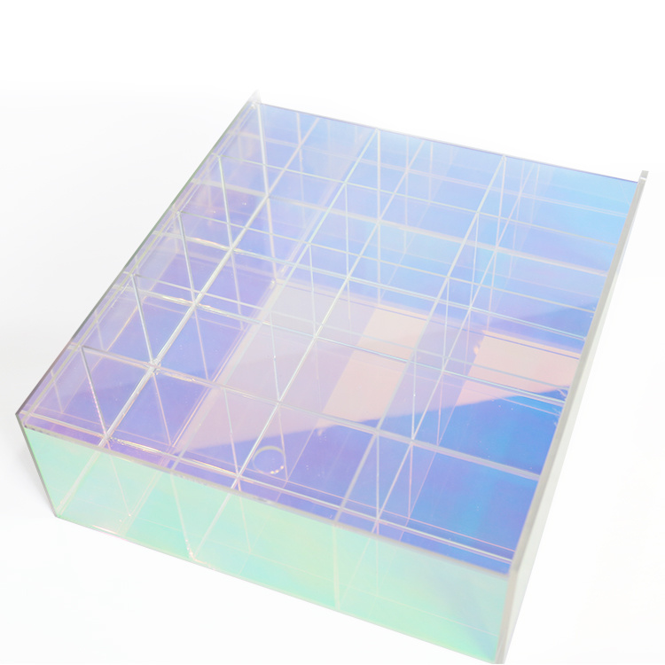 Radiant Rainbow Iridescent Acrylic Organizer