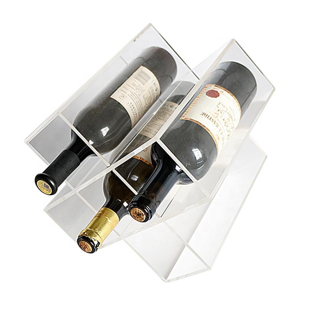 Custom Acrylic Wine Bottles Display Acrylic Display Crossed with 6 Wine Shelves