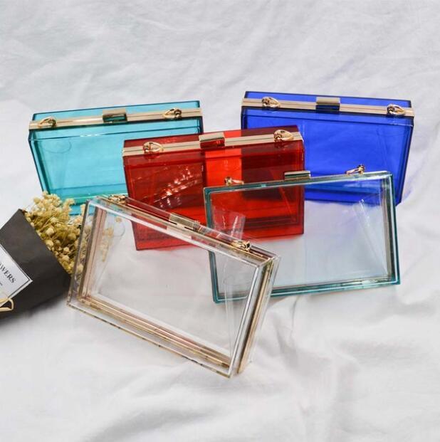 Wholesale Cheap Colorful Acrylic Chain Lady Handbag