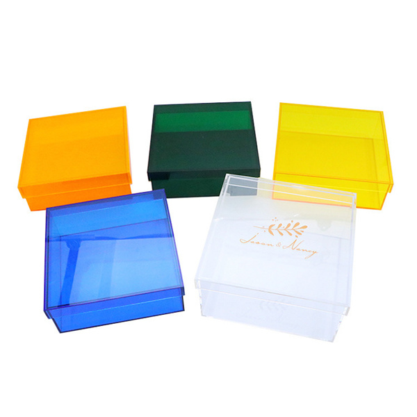 Translucent Color Gift Packaging Drop Front Acrylic Shoe Storage Display Box