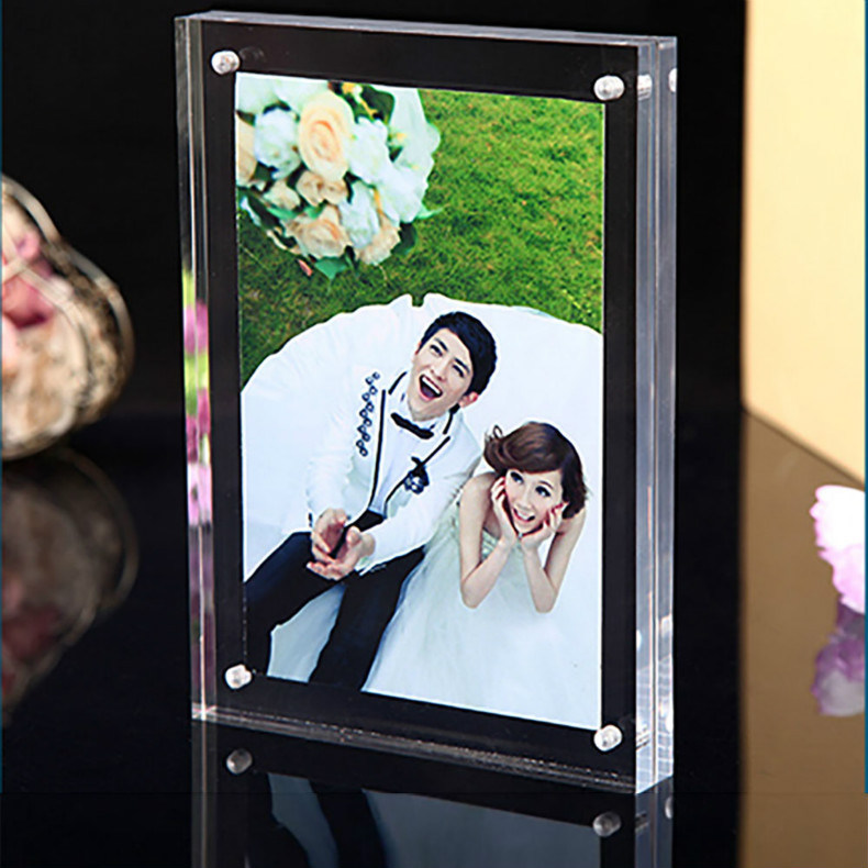 Double Sided Magnet Acrylic Photo Frame for Art Gallery