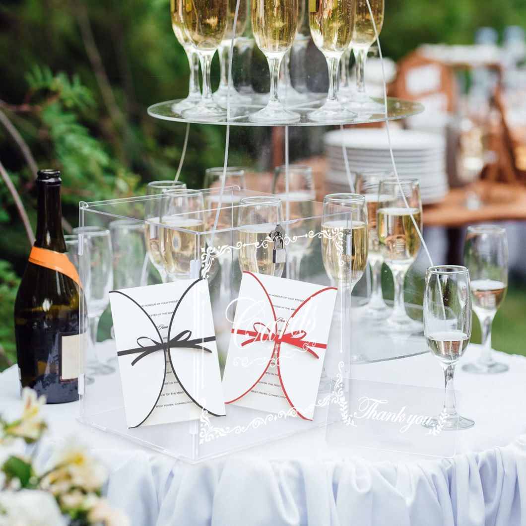 Acrylic Wedding Card Box Clear Card Box