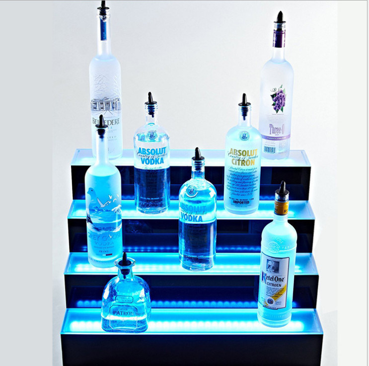 Wall Mounted Wine Bottle Holder Rack, Rustic Liquor Display Shelf