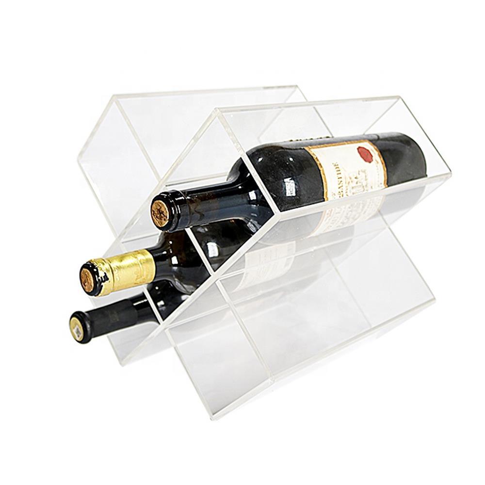 Custom Acrylic Wine Bottles Display Acrylic Display Crossed with 6 Wine Shelves
