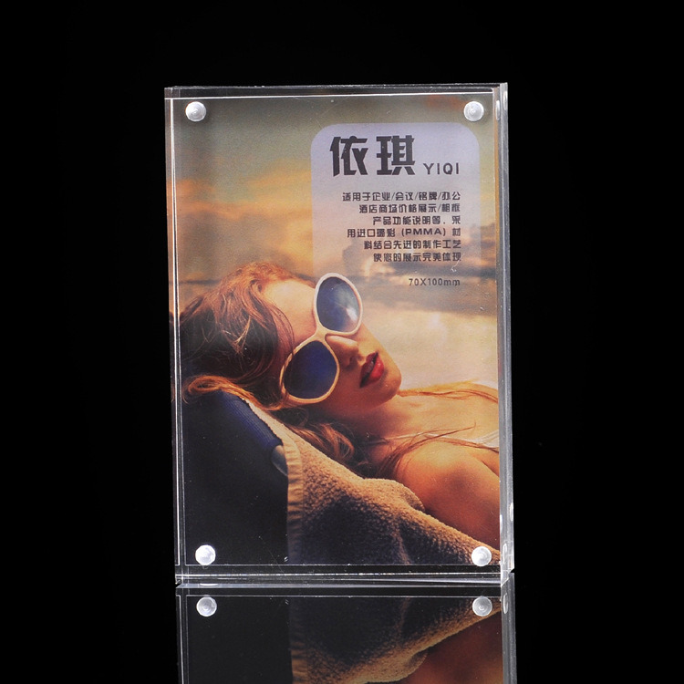 Double Sided Magnet Acrylic Photo Frame for Art Gallery