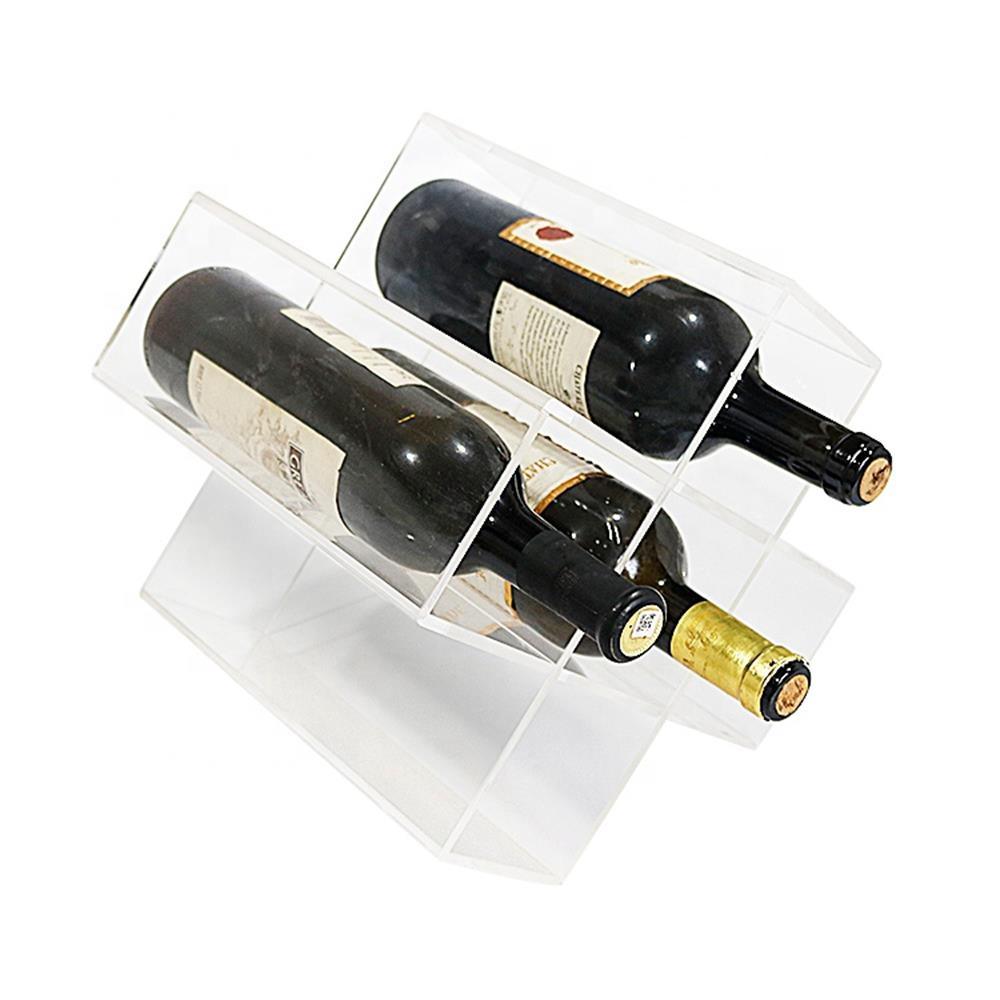 Custom Acrylic Wine Bottles Display Acrylic Display Crossed with 6 Wine Shelves