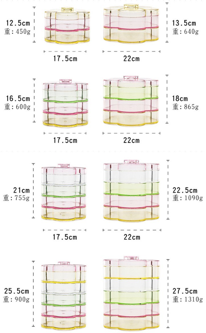 Stackable Clear Acrylic Nut Organizer Candy Box