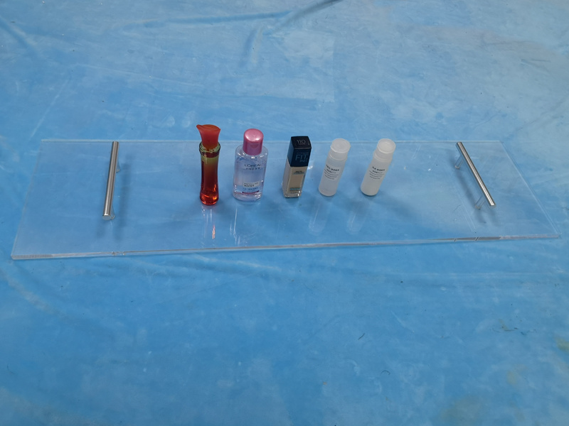 Clear Acrylic Bathtub Caddy with Handle